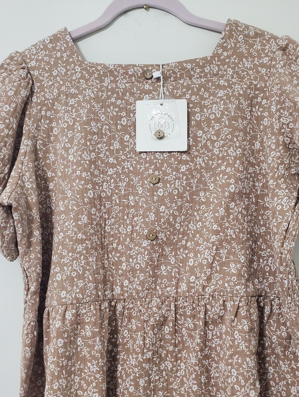 The Main Street Exchange Samantha Smocked Back Ditsy Floral Midi Dress XL - Picture 7 of 12